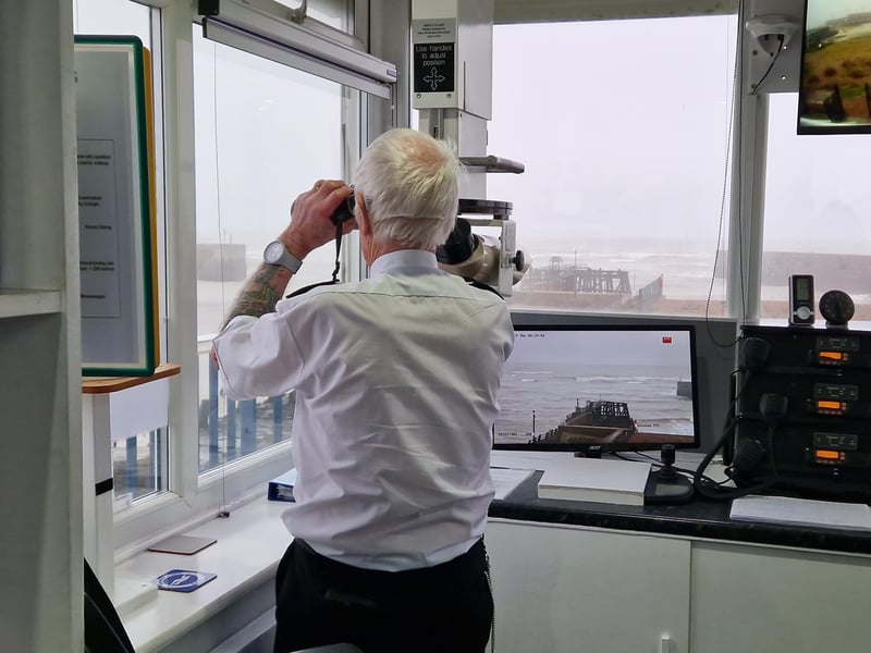 Duty watchkeeper Paul Cornford, an NCI Shoreham founding member