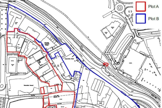 A map of the two plots of land. Image credit: Lewes District Council