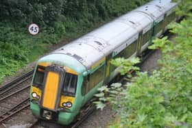Trains have been cancelled after a landslip blocked the line from Lewes to Eastbourne