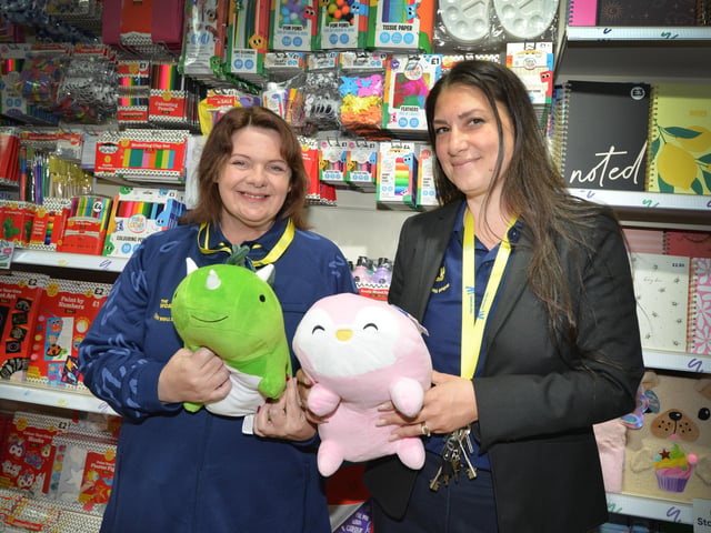 The Works opens in Devonshire Road, Bexhill, on October 22 2026. L-R: Jane Stevens, deputy manager, and Nora Wykes, store manager. Pic Justin L