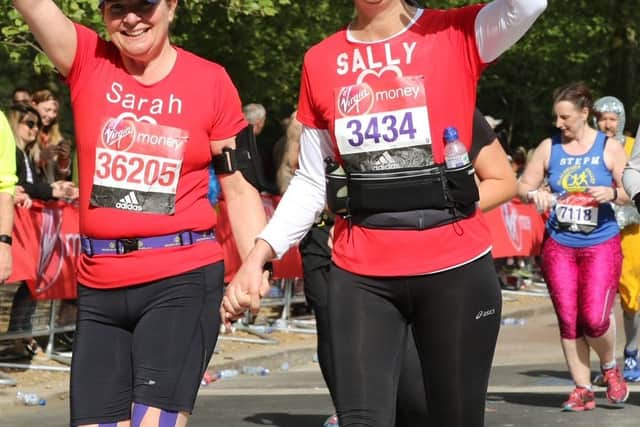 This will be the third time Sally has run the London Marathon for the British Heart Foundation