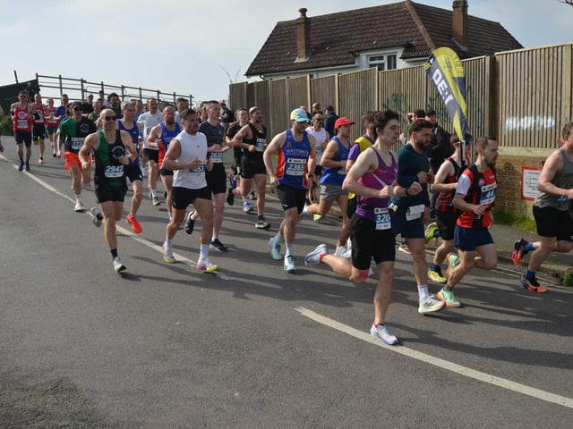 Action in the 2026 Hastings Half Marathon