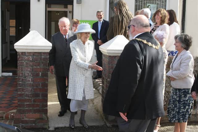 Princess Alexandra visiting Worthing Samaritans' branch in Lennox Road in May 2019. Photo by Derek Martin DM1951579a