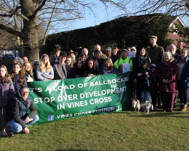 More than 70 residents gathered at a meeting organised by the Vines Cross Community Association (VCCA) to hear about the plans and many voiced their disapproval to the development