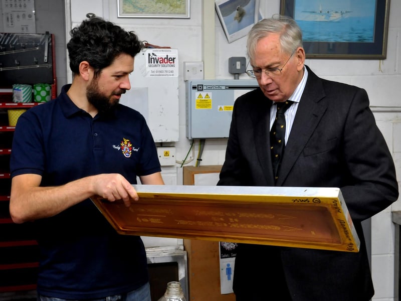 HRH The Duke of Gloucester visited Pooley Sword at Brighton City Airport. SR23120601 Photo SR Staff/Nationalworld