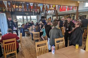 An ‘informal drop-in session’ was held at Arun Yacht Club on Friday (April 19). West Sussex County Council, Arun District Council and the Environment Agency had representatives at the meeting to answers questions from beleaguered residents. Photo: ADC