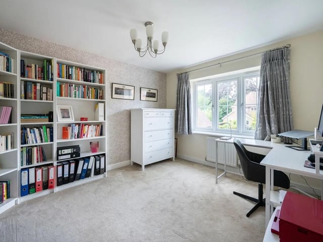 There is a home office to the front of the property,