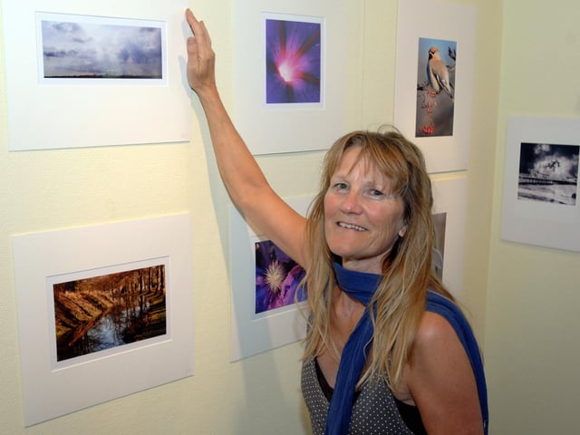 Lindsey Green with her photograph Over Fawley