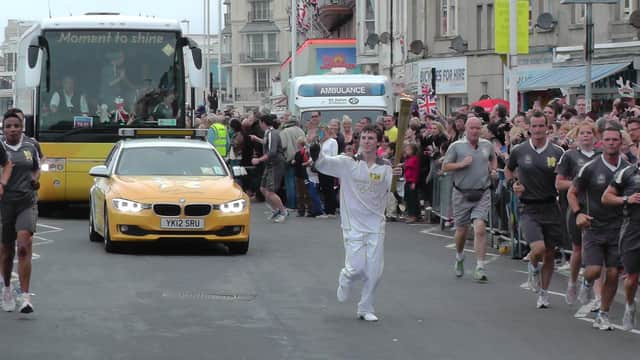 Olympic Torch, Hastings - July 17, 2012. Photo by Colin Jenner.