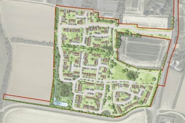 155 proposed Aldingbourne homes layout. Photo from planning documents