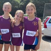 Evie Grobel (left) with other Prep School athletes at Burgess Hill Girls | Contributed picture