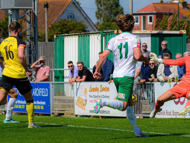 Action in the Rocks' pre-season win over Chichester City at Nyewood Lane