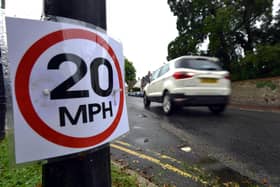 Unofficial 20mph signs in an East Sussex town