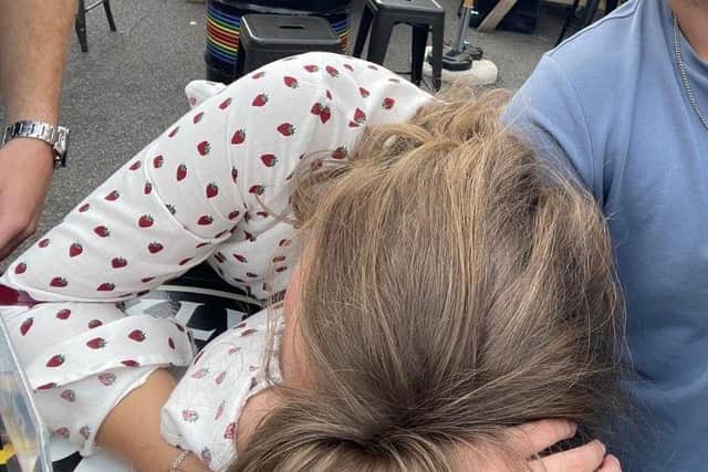 Mollie Penfold a few hours after the incident had occurred.