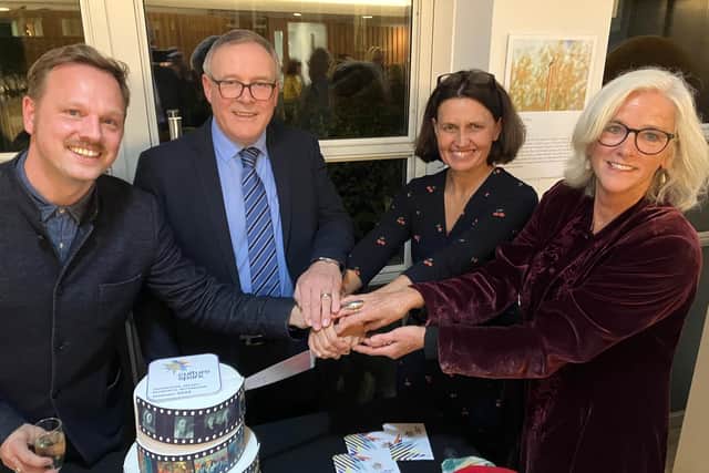Chichester District Council, Chichester Festival Theatre, Novium Museum and Pallant House Gallery along with many supporters cut a celebratory cake to close the hugely successful 2022 Season of arts and culture, Culture Spark, inspired by the significant anniversaries of many cherished attractions.