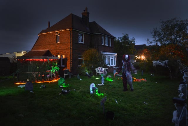 Halloween House in Ponswood Road, St Leonards.