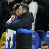 Roberto De Zerbi joked Jack Hinshelwood is Pascal Gross' son as he can play in ‘every position’ after his matchwinner for Brighton against Brentford. (Photo by Steve Bardens/Getty Images)