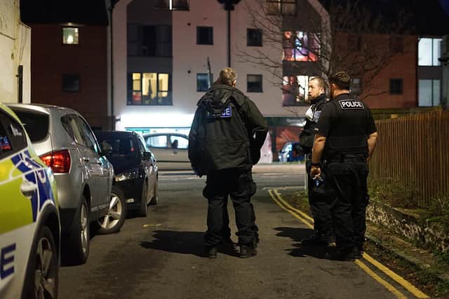 There was a police presence outside a closed pub in Polegate on Friday, December 15