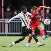 Worthing battle for the ball in the win over Dartford | Picture: Mike Gunn