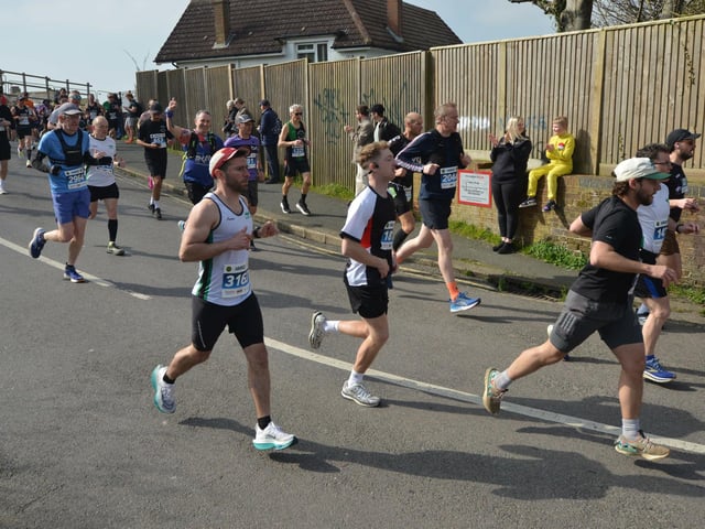Action in the 2026 Hastings Half Marathon