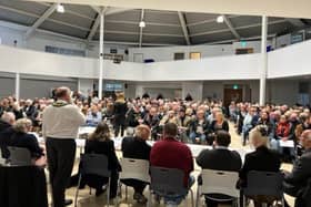 Hundreds attended a public meeting at Bexhill last night over a proposed asylum seekers site