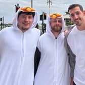 Lewis Dunk swapped top flight football for a night of Premier League darts this week – but still found himself the centre of attention among Brighton and Hove Albion supporters. Photo: Ben Miller