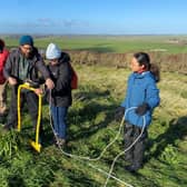 National Trust and Wildwood Heritage staff and volunteers at Beachy Head