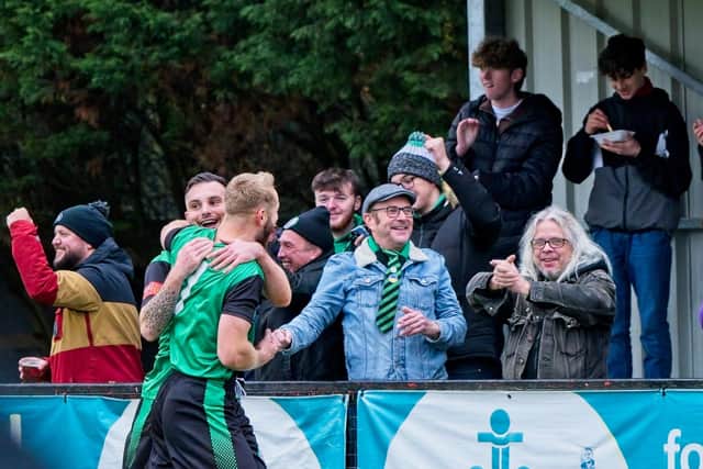 Burgess Hill Town at home in early December - and they will be back in front of their own fans soon | Picture: Chris Neal