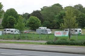 The travellers arrived in Preston Park on Monday evening, according to the council