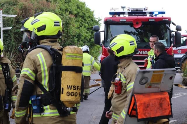 Firefighters have completed a training exercise at Butlin’s to test their procedures in the event of a major incident