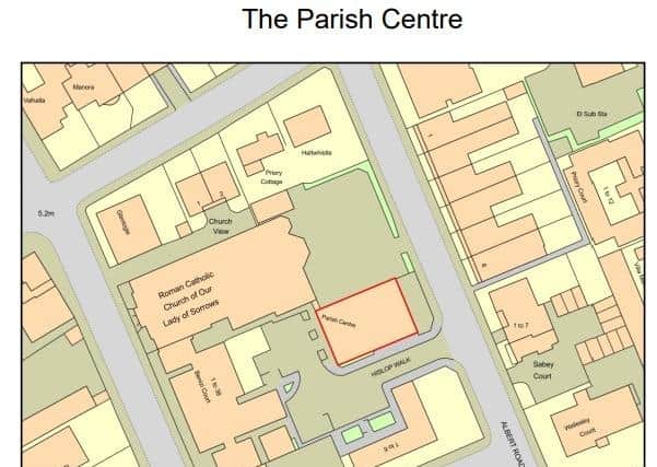 The location of the Parish Centre in Hislop Walk, Bognor Regis