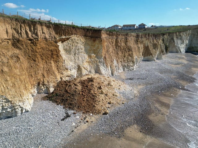 Cliff fall by Telscombe
