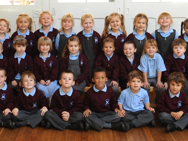 New reception pupils at Handcross Primary School in 2010