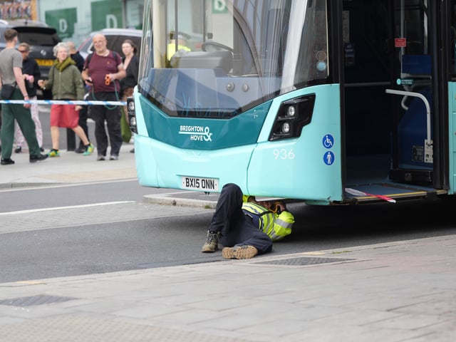 16-year-old hospitalised following collision between bus and pedestrian in East Sussex