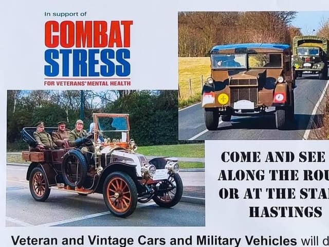 Vintage military vehicle show in Hastings Old Town