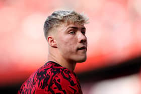 The Danish striker is yet to start for the Red Devils since completing his £72m move from Atalanta in the summer. (Photo by Michael Steele/Getty Images)