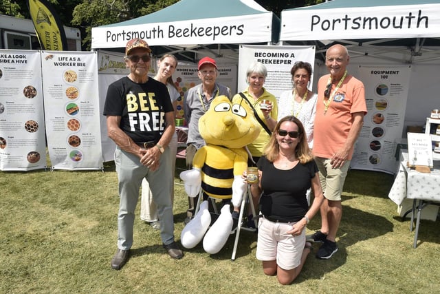 The Garden Show kicked off the weekend at Stansted Park in Rowlands Castle on Friday, June 9. From left (back). Eve Wawrzyn, Mick Stallard, Martha Dombey, Sarah Harold and Paul Cowtan with (from left, front) Mike Cotton, chairman of Portsmouth Beekeepers and Alison Gerrard.