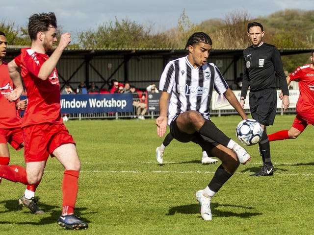 Action from Peacehaven and Telscombe v Crawley Down Gatwick