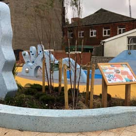 New sea kelp information board at Montague Gardens. Photo: Worthing Borough Council