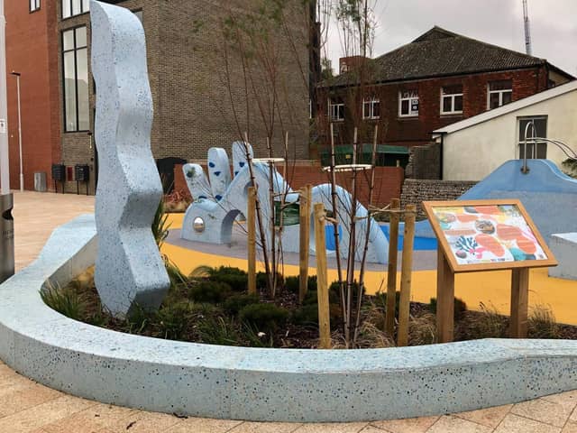 New sea kelp information board at Montague Gardens. Photo: Worthing Borough Council