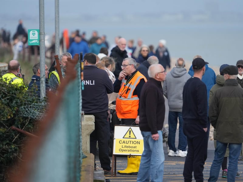 Dozens of emergency service personnel joined a large-scale search and rescue operation off the coast in Selsey.