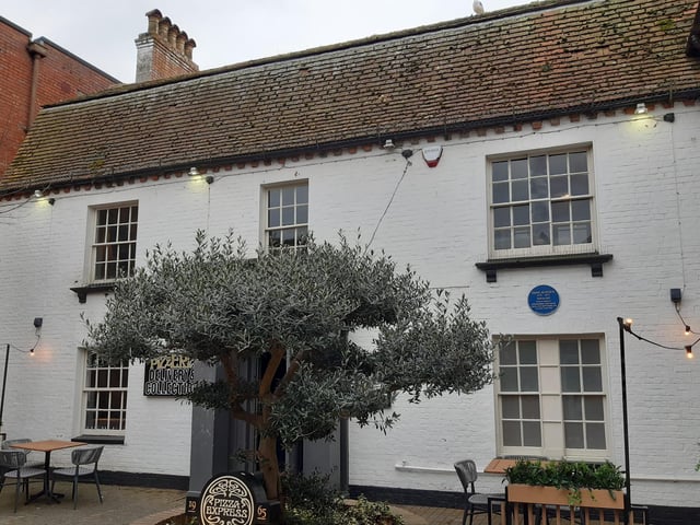 Stanford's Cottage, now Pizza Express, is where author Jane Austen stayed with her mother and sister at the end of 1805