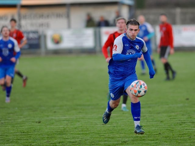 Action from Shoreham's win over AFC Varndeanians in the SCFL premier division