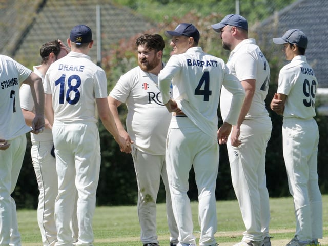 Action from Goring CC v Pagham CC in Division 3 West of the Sussex Cricket League