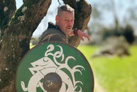 Gav Collins, the ‘Strolling Saxon’, from Heathfield, is walking 210 miles from Chichester to Rye. Photo: The Strolling Saxon