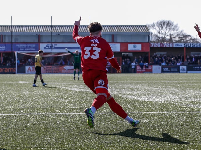 Action from Eastbourne Borough's 5-1 home loss to Maidstone in the National League South