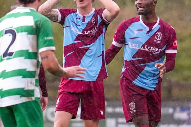 It was a tough afternoon for Hastings United against Waltham Abbey in the FA Trophy | Ben March