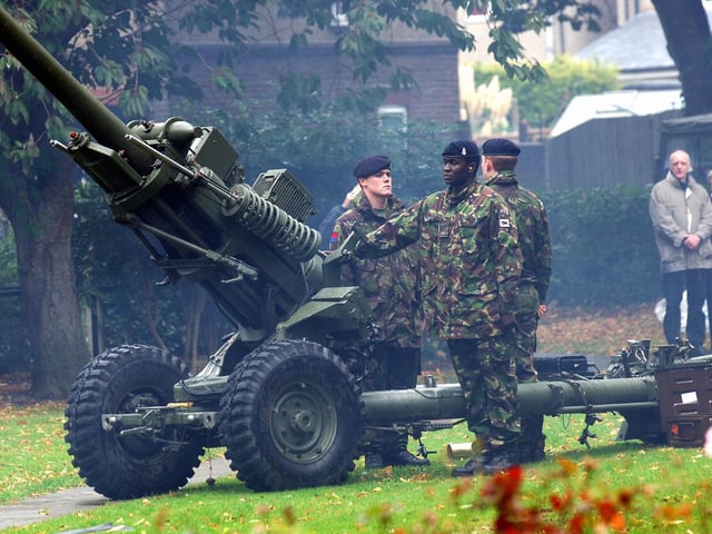 A gun salute for the two-minute silence