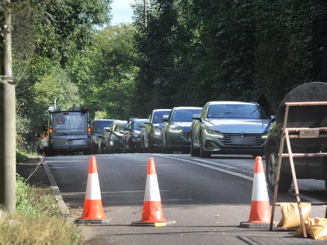 Work begins on the long-delayed Queensway Gateway building project in St Leonards. Photo taken on September 3. Looking towards Ebden's Hill, A21.
