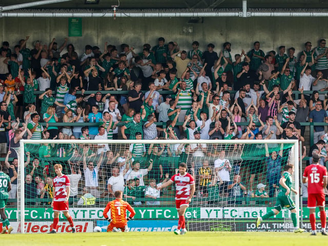 Action from Eastbourne Borough's National South visit to Yeovil